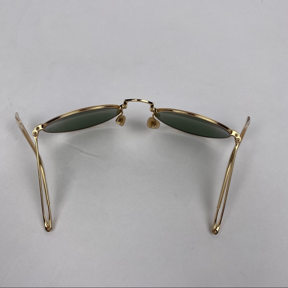 RayBan Blue Mirror Lens Gold Wire Folding Frames - Picture 14 of 16